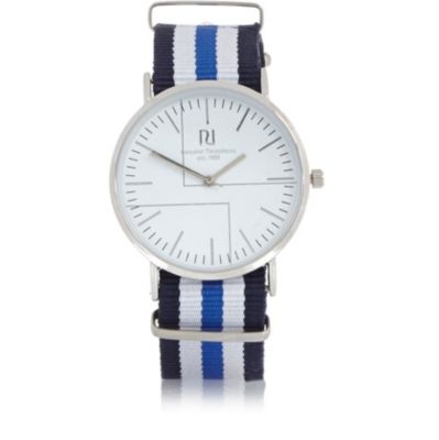 Blue stripe watch